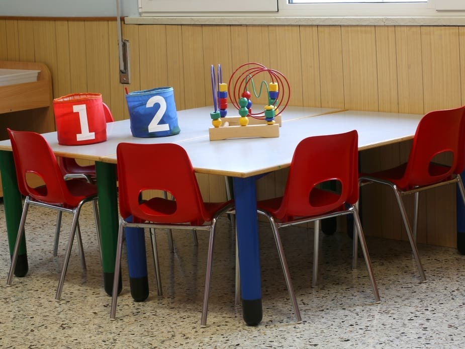 Children playing in a daycare setting