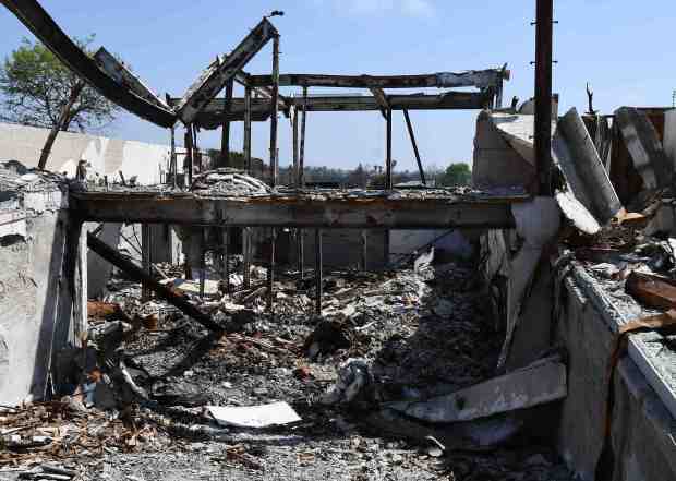 Fire damage aftermath near Pacific Palisades related to ladwp lawsuit