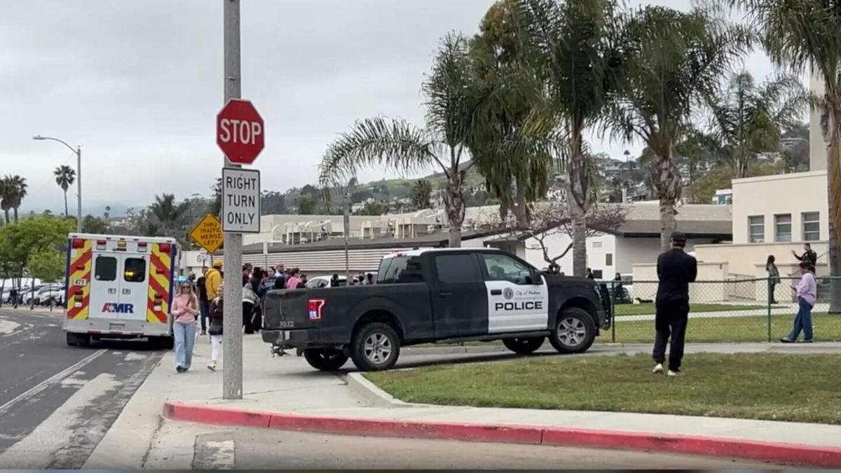 Ventura High School campus following lockdown