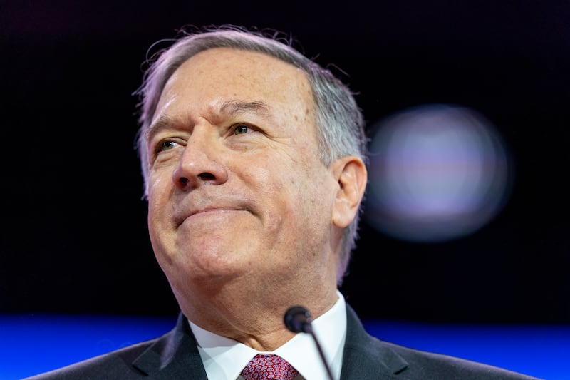 Mike Pompeo at a global leadership event