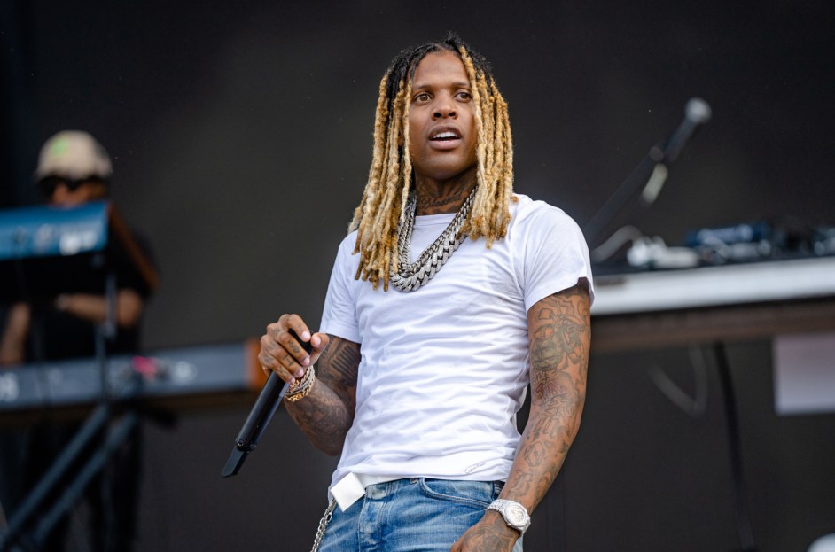 Lil Durk performing at an event in Chicago