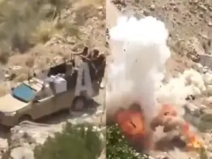 A view of Balochistan's rugged terrain and security presence