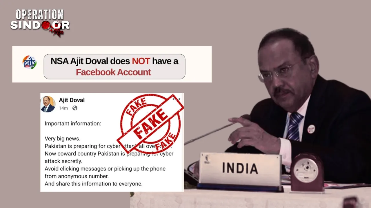 Ajit Doval, India's National Security Advisor, during a press conference