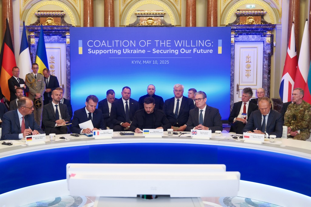 Emmanuel Macron with European leaders in Ukraine