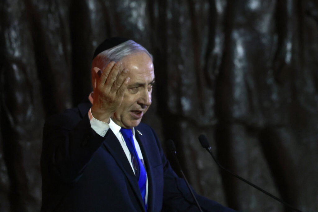 Benjamin Netanyahu and regional leaders during diplomatic discussions