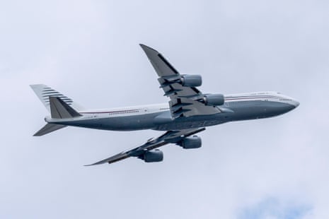 Boeing 747 parked at an airport, representing presidential aircraft
