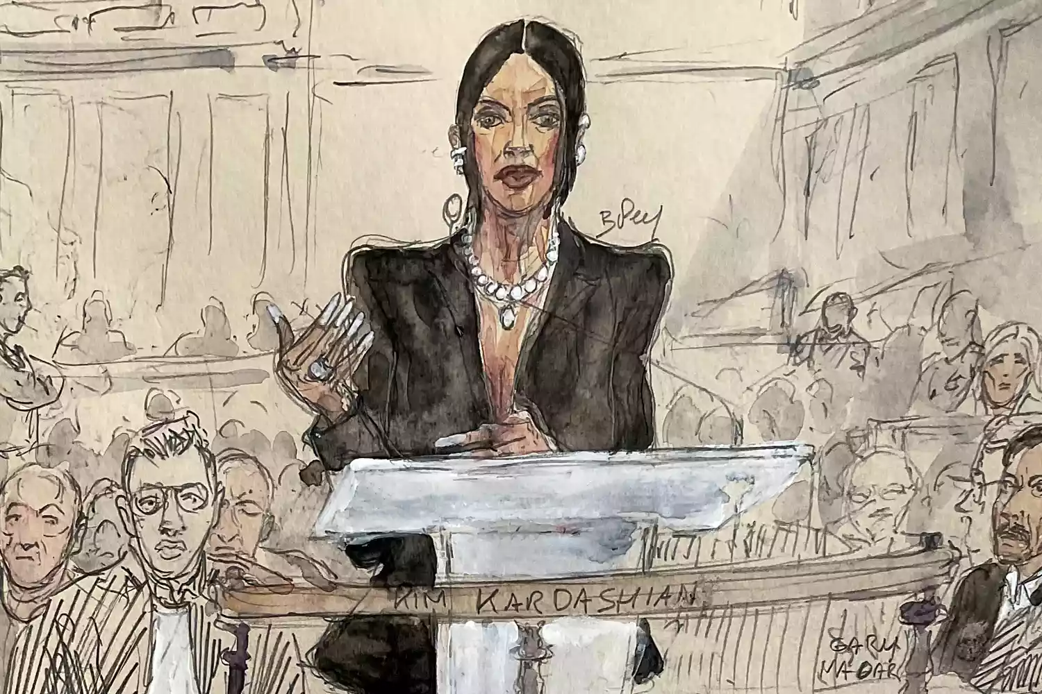 Kris Jenner attending a public event, showing her support for Kim Kardashian