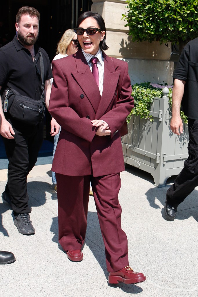 Kris Jenner accompanying Kim Kardashian in Paris