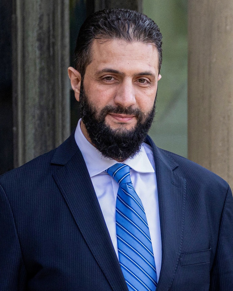 Syrian president Ahmed al-Sharaa in Damascus