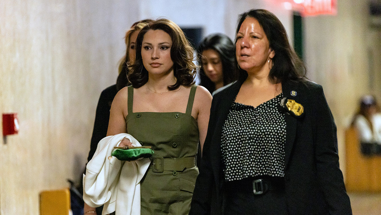 Jessica Mann arrives to testify in Harvey Weinstein trial in New York. Harvey Weinstein enters court flanked by media cameras.