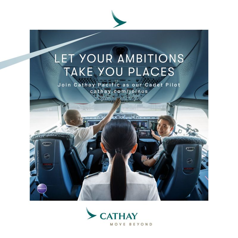 Pilot graduation ceremony at Cathay Pacific Academy, showcasing successful cadet pilot trainees.